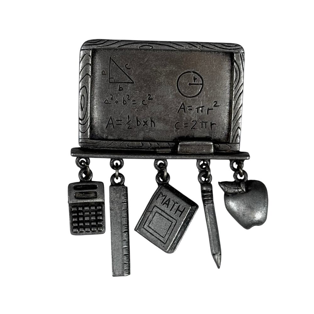 JJ Jonette School Charms Teacher Brooch Pin Jewelry